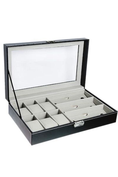 BLA BLA FOAM Box for 6 Watches and 3 Pairs of Glasses, Matte Black Model