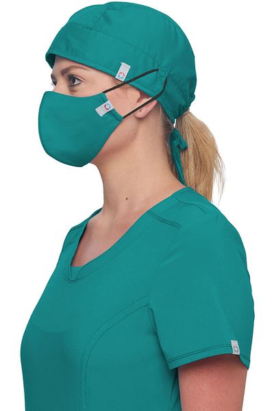 OEM Set of 5 Reusable Antimicrobial Protective Masks - Teal | Cherokee Mask Size: M/L