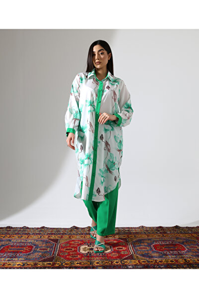 Fi'l Arz Fashion Violet Pattern Shirt Suit