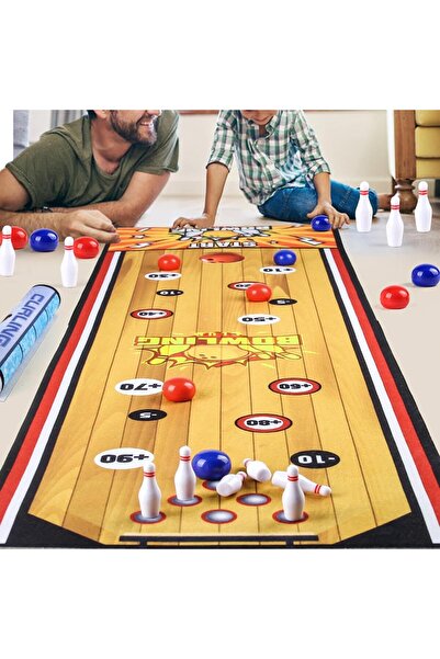 Flippy Interactive Game, Flippy, Bowling Mat 90 x 20 cm, +5 Years, 6 Balls Included, 6 Pins, Yellow