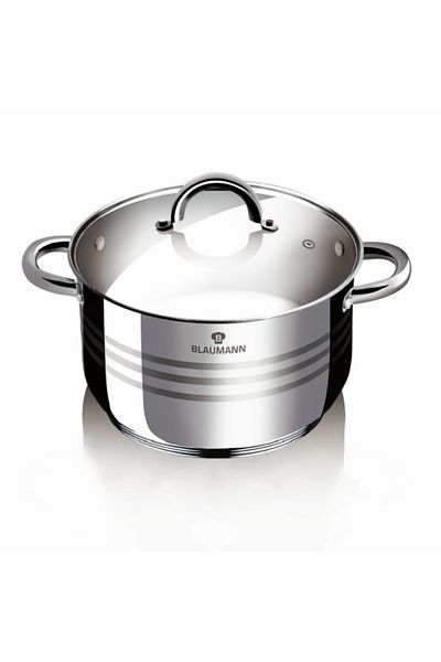 Blaumann Stainless steel casserole with lid 16 cm Gourmet Line
