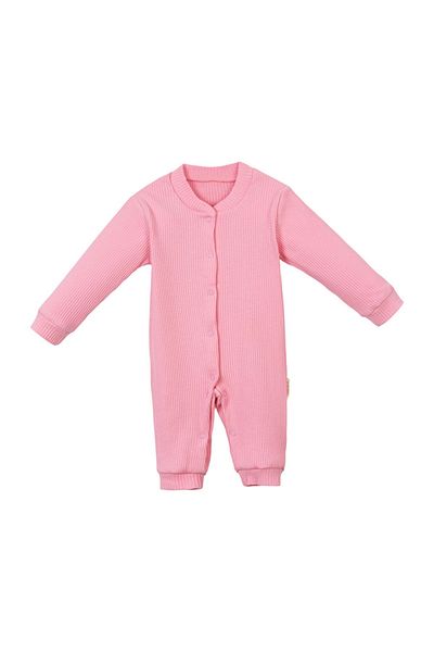 Necix's Patterned Double Jumpsuit with Cuffs Pink