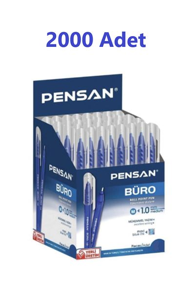 Pensan Tukenmez Pen Buro 1mm Blue 2000Li Box