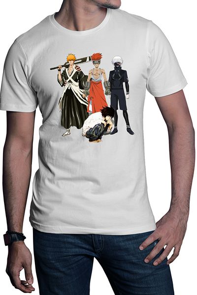 OEM Tricou barbati Hoshin Engi Nataku Ichigo Bleach Kaneki Tokyo Ghoul Death Note