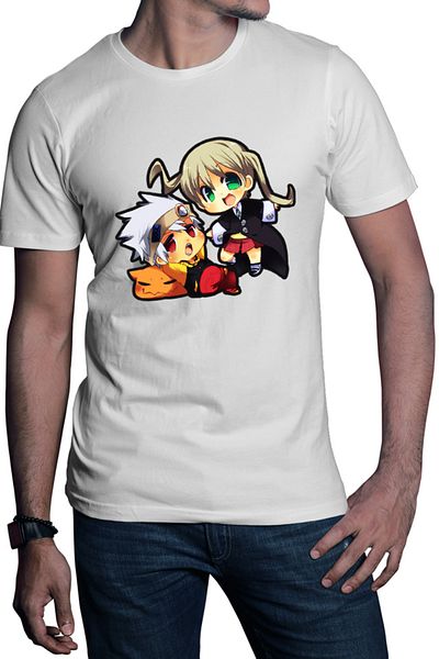 OEM Men's T-shirt Soul Eater Soul Maka Chibi Fight Action Trap