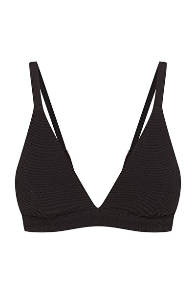 Bloovii Bikini Top Triangle Bralette Textured Crash Fabric V-Cut Decollete | Sunnyday