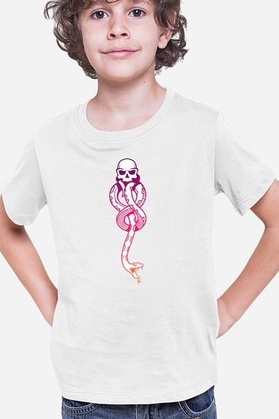 OEM Harry Potter Kids T-shirt Death Eaters Decal Serpent Spell