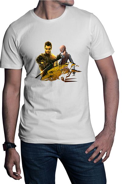 OEM Men's T-shirt Deus Ex Cyborg Human Revolution Video Game