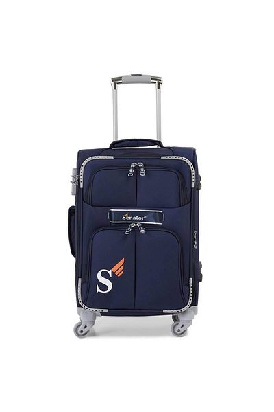 Senator Soft Side Luggage Lightweight Suitcase Spinner Expandable Luggage For Travel Ll003 (NAVY BLUE)