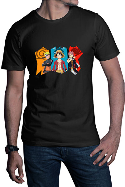 OEM Tricou barbati Fairy Tail Naruto One Piece Best Guild Anime