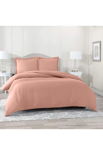 Five Store Double bed linen, elastic cover, Sheba, ranforce cotton, salmon, 4 pieces