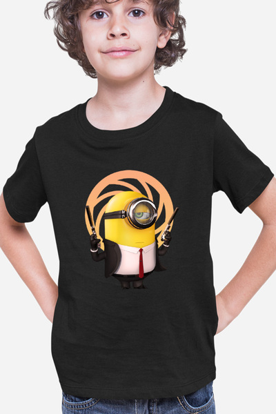 OEM Παιδικό T-shirt James Bond Minions Αστεία κινούμενα σχέδια