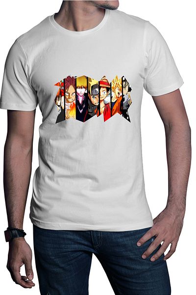 OEM Tricou barbati Fairy Tail Naruto Bleach One Piece