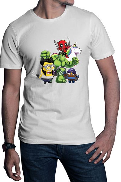 OEM Men's T-shirt Wolverine Minions Hulk Brawl Stars Deadpool