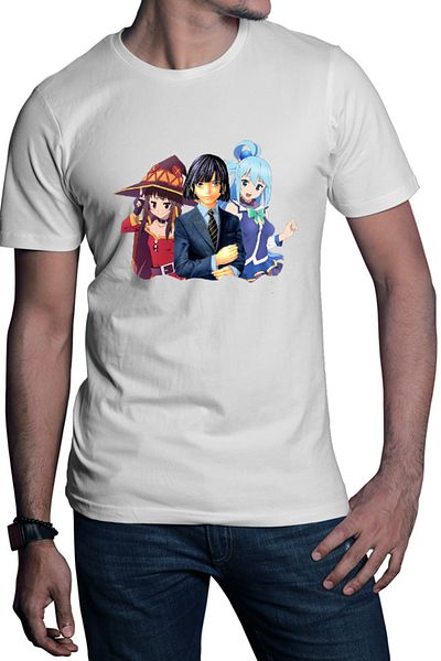OEM Men's T-shirt Hikaru no Go Akira Aqua Megumi Konosuba God Magic Paranormal