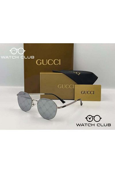Gucci Silver Sunglasses with Logo