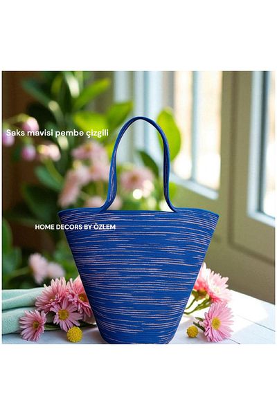 home decors by özlem Straw Shoulder Bag Beach Bag Daily Bag Handcrafted Handmade