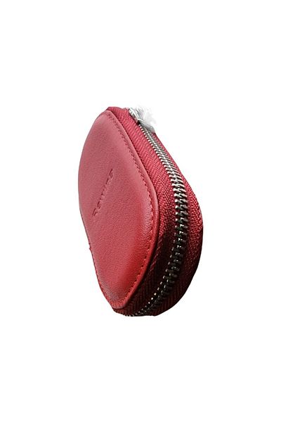 Lysande Genuine Leather Zippered Keychain with 6 Rings, Handmade Compact Wallet Type Key Organizer
