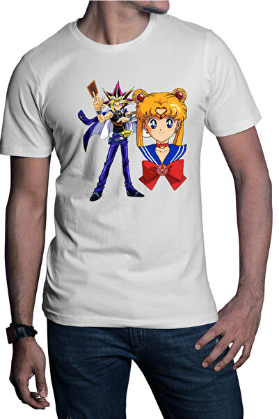 OEM Ανδρικό T-shirt Yu Gi Oh Mutou Sailor Moon Duel Links Anime