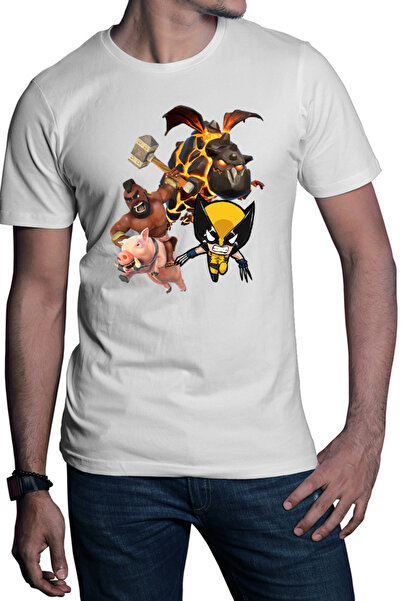 OEM Tricou barbati Clash Royale Clash of Clans Volcano Dragon Rare Pig Fly