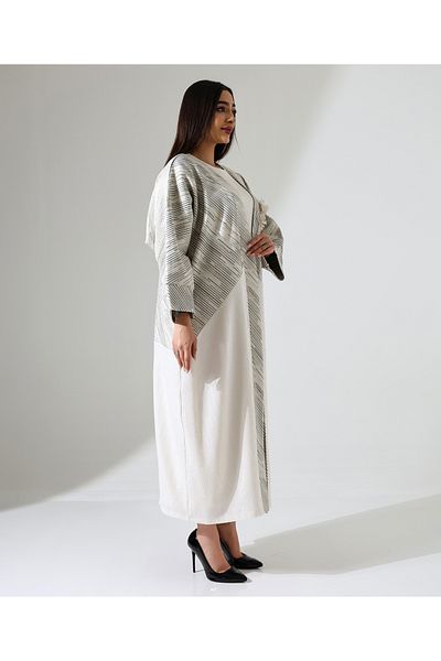 Fi'l Arz Fashion Rose Long Linen Abaya