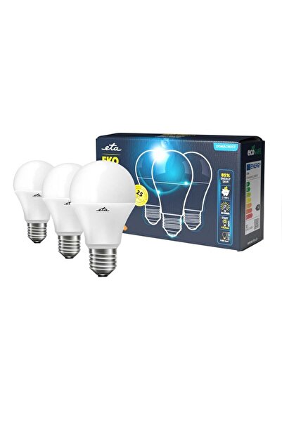 ETA Set de 3 becuri economice LED EKO Classic, 11W (75W), E27, lumină caldă