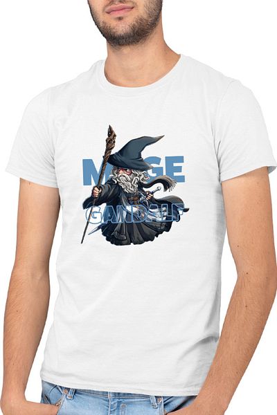 OEM Tricou barbati Lord of the Rings Mage Gandalf Chibi Cute Power