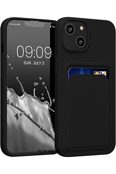 m.tk moveteck iPhone 13-14 Kılıf Kamera Ve Köşe Korumalı Kartlıklı Cüzdanlı Y...
