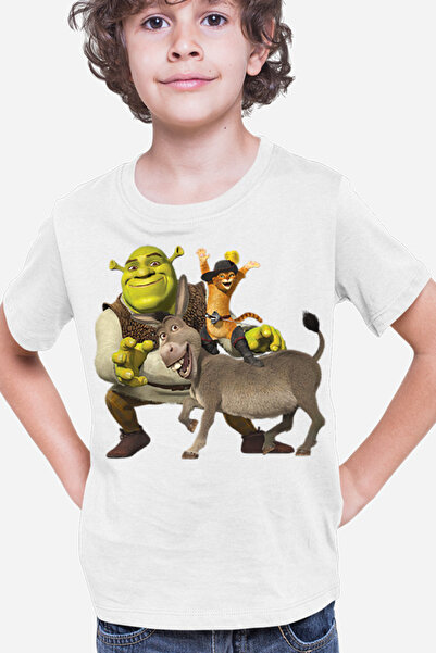 OEM Tricou copii Shrek Donkey Puss In The Boots Story