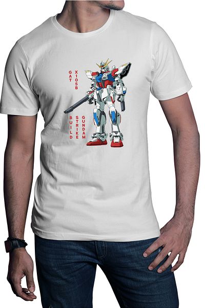 OEM Men's T-shirt Build Fighters Robot Anime Monster