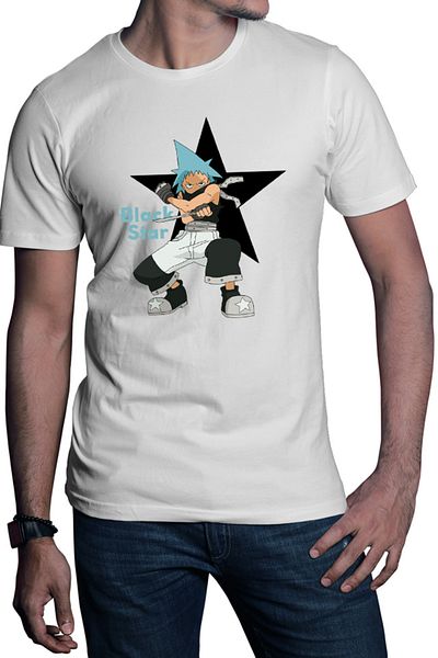 OEM Tricou barbati Soul Eater Black Star Otaku Fight Pose Spirit Trap