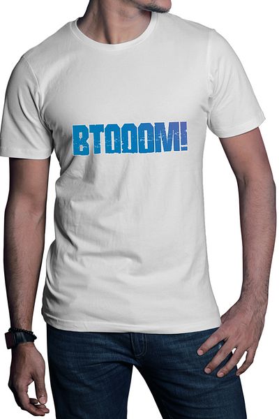 OEM Tricou barbati Btooom! Logo Isekai Tragic Shounen Game Players Stone