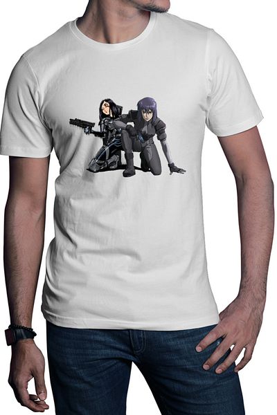 OEM Men's T-shirt Battle Angel Alita Gally Makoto Sit Otaku Cyborg
