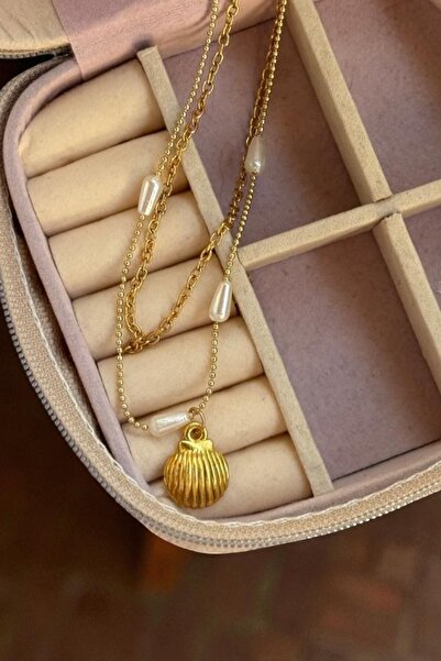 MUTENA خلخال للقدم من اللؤلؤ الملون من Bijuteri - خلخال للقدم من الحجر واللؤلؤ