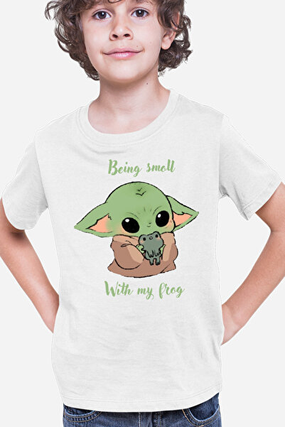 OEM Tricou copii Baby Yoda Frog Eat Kawaii