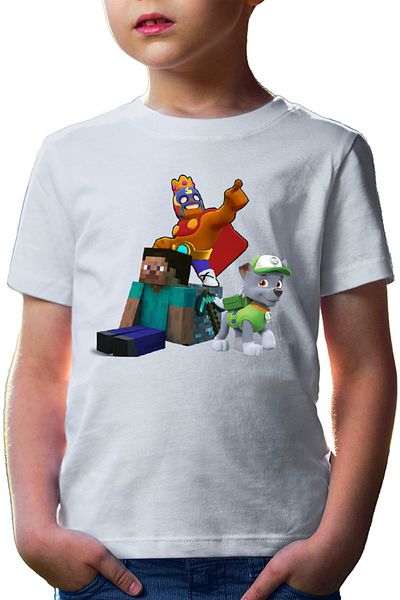 OEM Kids T-shirt Brawl Stars Player Minecraft Diamond Cube Paw Patrol Rocky