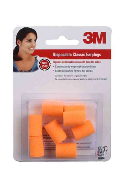 3M 3-Pair Disposable Classic Safety Earplugs