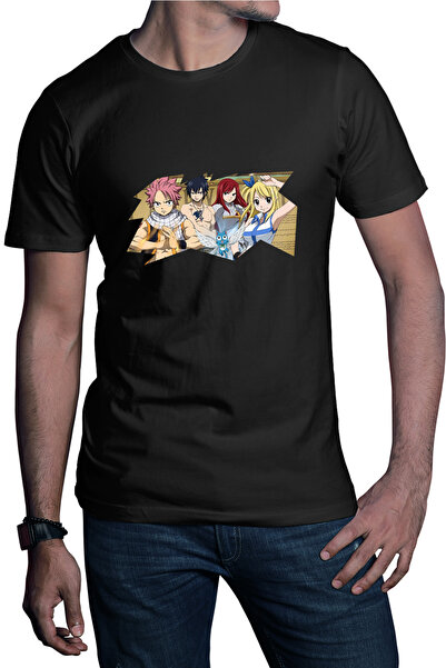 OEM Tricou barbati Fairy Tail Καλύτεροι φίλοι Αστεία γάτα Anime