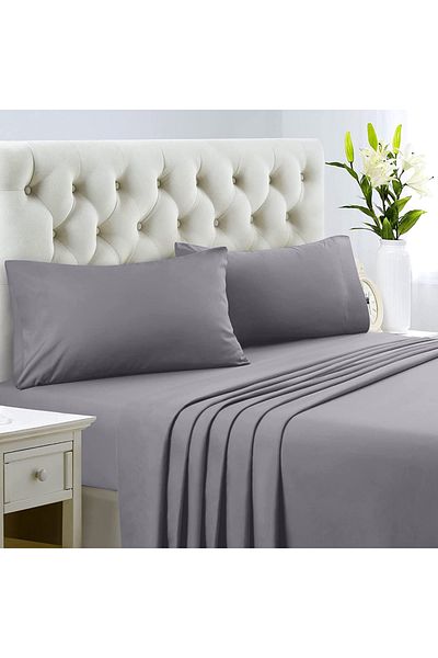 Five Store Set 2 huse perna din bumbac ranforce 100%, densitate 120 g/mp, Gri, 50/70cm