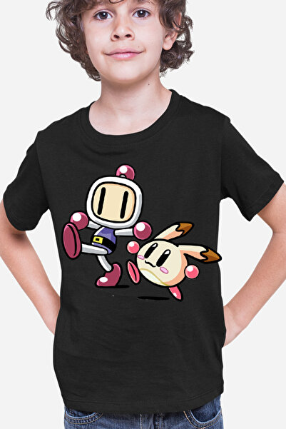 OEM Παιδικό T-shirt Bomberman Kirby Game Arcade 2D