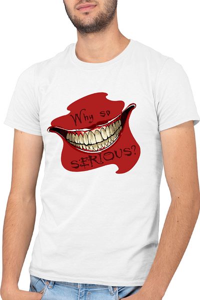 OEM Tricou barbati Joker Why Serious Smile Horror