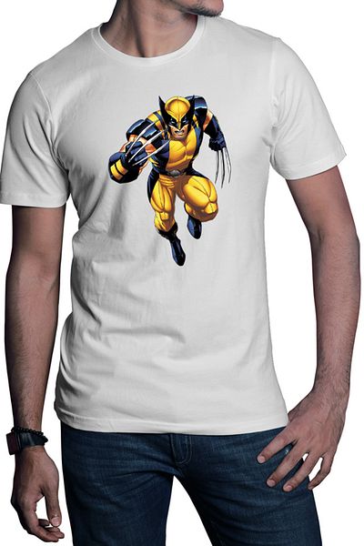 OEM Men's T-shirt Wolverine Superhero Strong American Comics