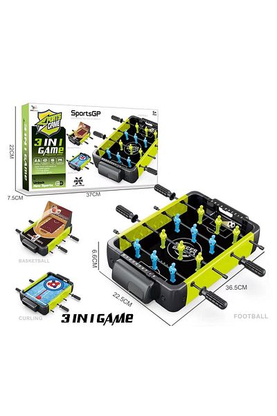 Flippy Football Table, Flippy, Basket, Curling, 4 Handles, with Scoreboard