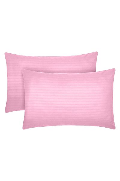 Five Store Set 2 huse perna din damasc, densitate 130 g/mp, Roz, 50/70cm