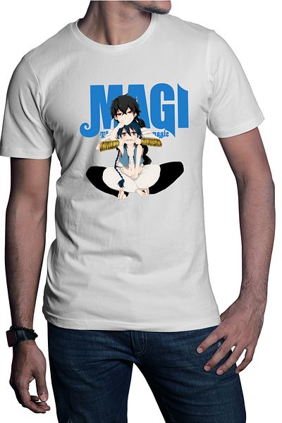 OEM Men's T-shirt Magi The Labyrinth of Magic Anime Manga Drawings