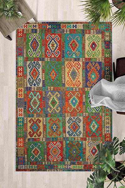 Anti-Slip Base Washable Carpet – Modern Digital Printing Carpet for Kitchen, Living Room, Bedroom (SLNHAL153