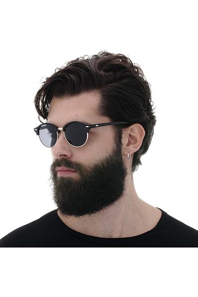 SKYDDAR INNOVATION Ochelari de soare bărbătești, rotunzi, polarizați, Skyddar 66612, negri; albastru; aurii