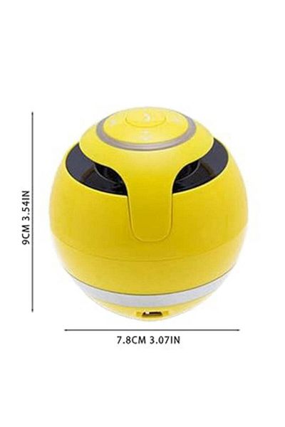 Generic Multifunctional Portable Bluetooth Ball Speaker, yellow
