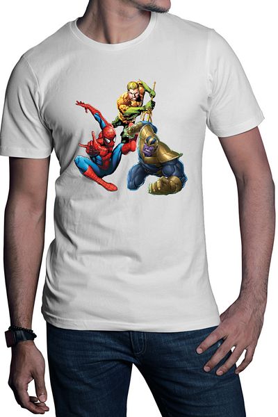 OEM Tricou barbati Spiderman Aquaman Thanos Save Earth