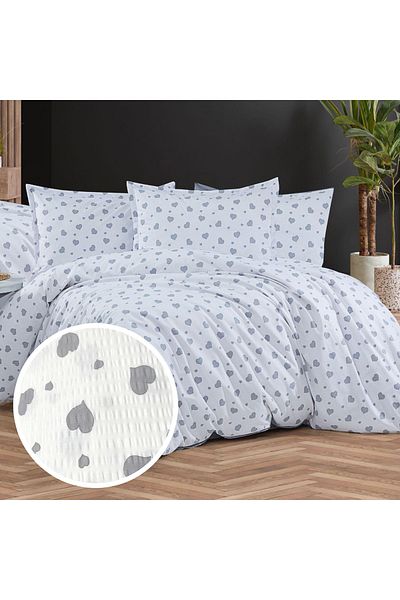 Pucioasa 100% Cotton Crepe Bed Linen (Crep7) - One Person